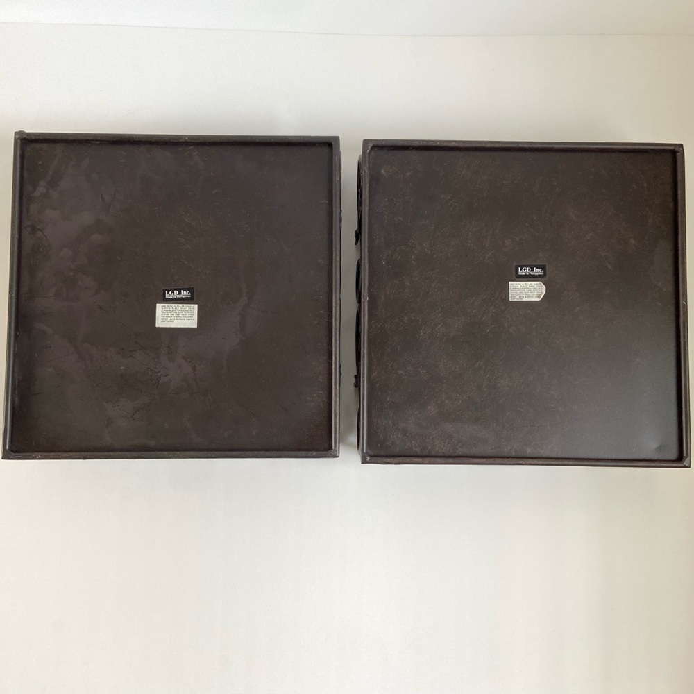 2 Square Iron Scroll Decorative Trays - Picture 8 of 12